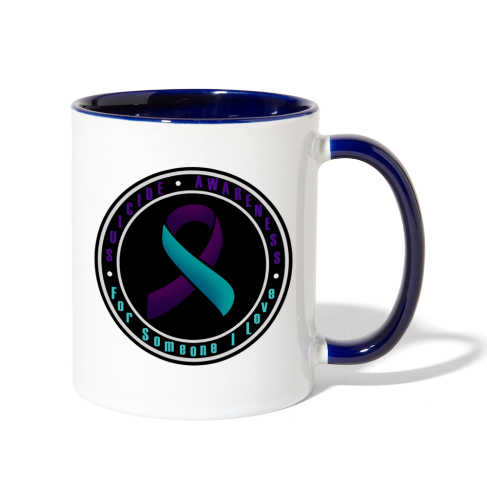 Suicide Prevention Awareness Mug white cobalt blue - Loyalty Vibes