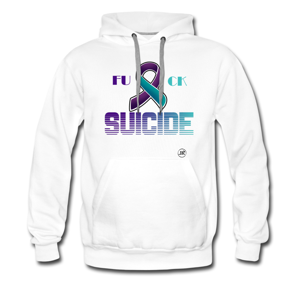 Fk Suicide Hoodie white - Loyalty Vibes