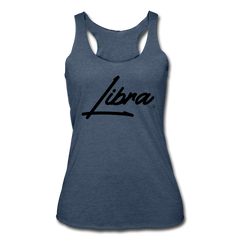 Women’s Sassy Libra Racerback Tank Top heather navy - Loyalty Vibes