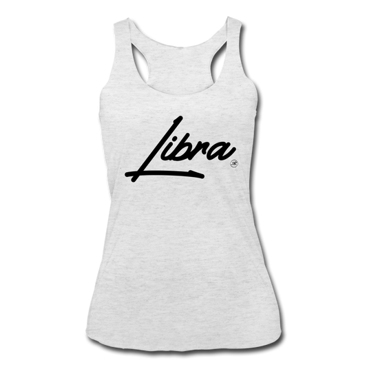 Women’s Sassy Libra Racerback Tank Top heather white - Loyalty Vibes