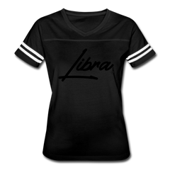 Women’s Sassy Libra Sport T-Shirt black white - Loyalty Vibes