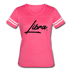 Women’s Sassy Libra Sport T-Shirt vintage pink white - Loyalty Vibes
