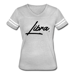 Women’s Sassy Libra Sport T-Shirt heather gray white - Loyalty Vibes