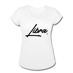 Sassy Libra Women's V-Neck T-Shirt white - Loyalty Vibes