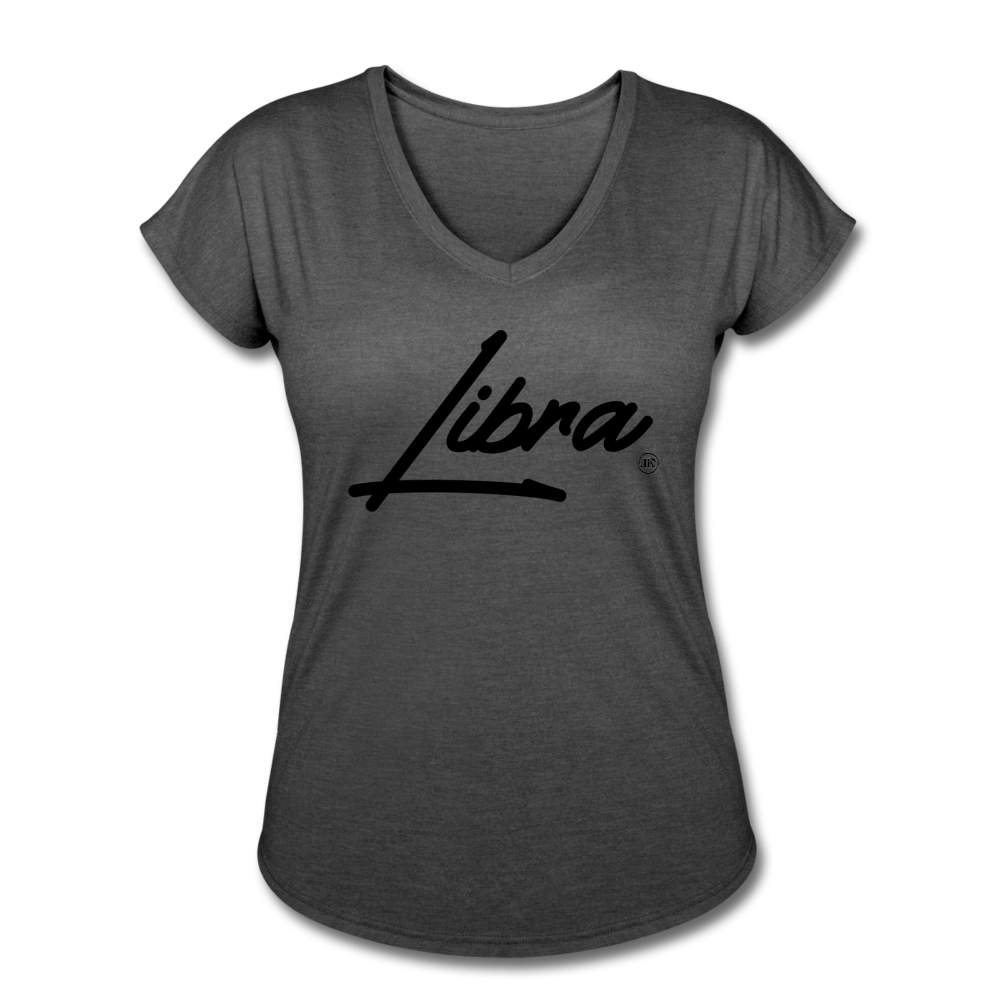 Sassy Libra Women's V-Neck T-Shirt deep heather - Loyalty Vibes