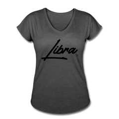 Sassy Libra Women's V-Neck T-Shirt deep heather - Loyalty Vibes