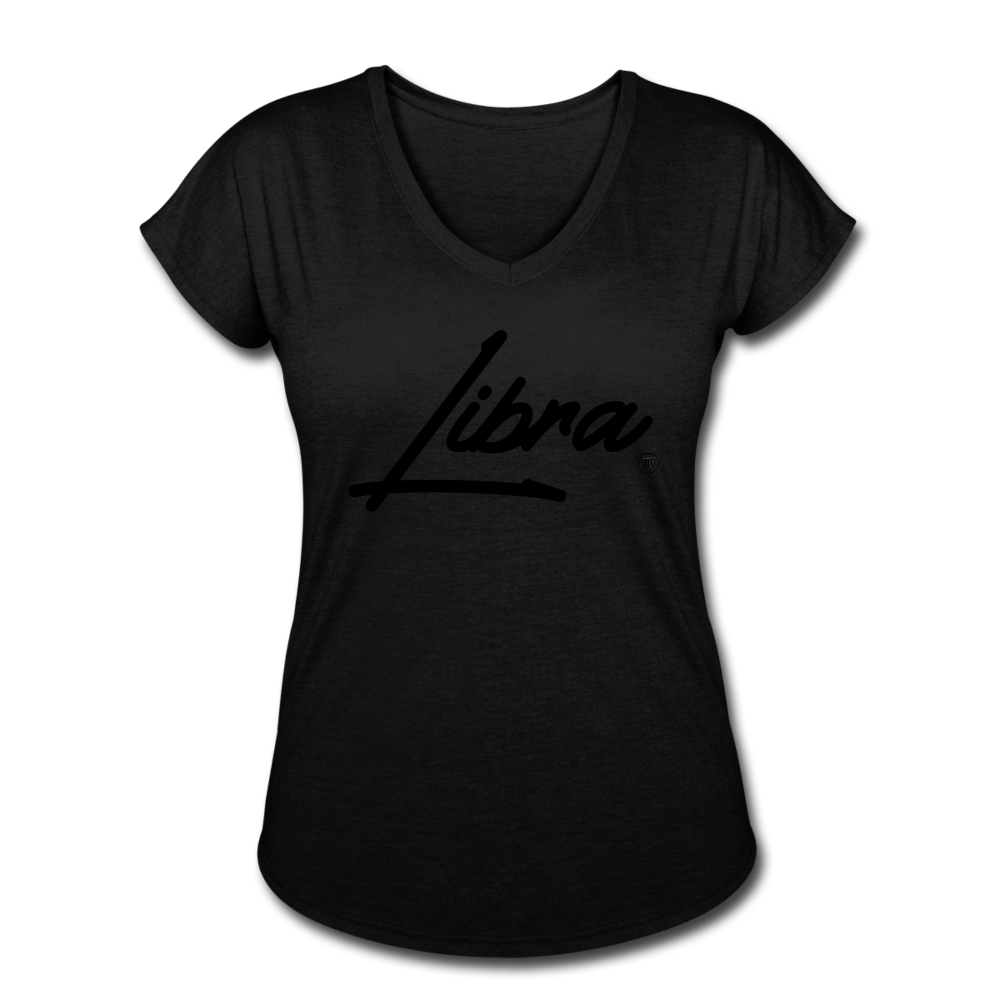 Sassy Libra Women's V-Neck T-Shirt black - Loyalty Vibes
