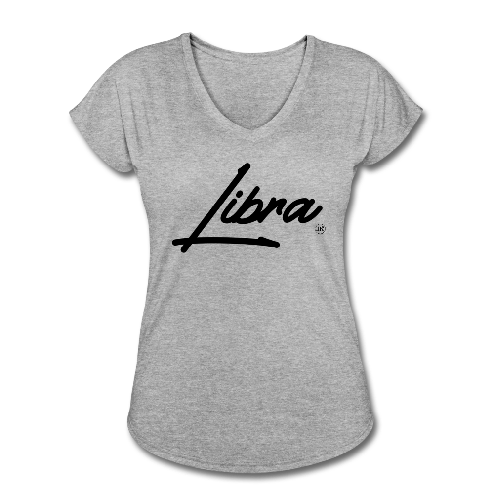 Sassy Libra Women's V-Neck T-Shirt heather gray - Loyalty Vibes