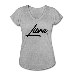 Sassy Libra Women's V-Neck T-Shirt heather gray - Loyalty Vibes