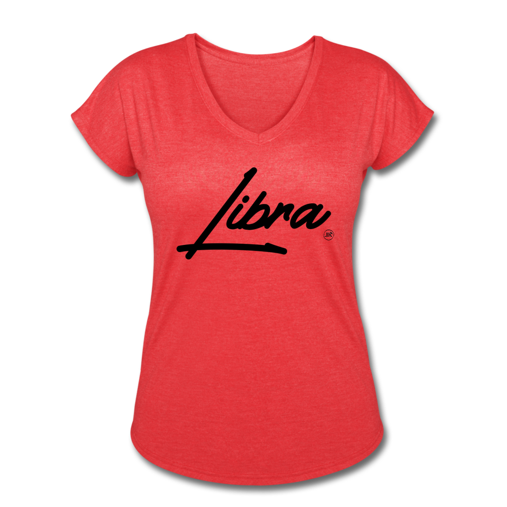 Sassy Libra Women's V-Neck T-Shirt heather red - Loyalty Vibes