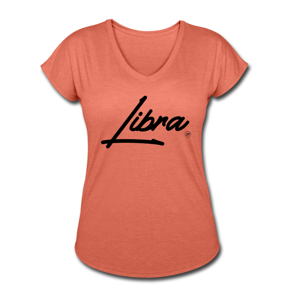 Sassy Libra Women's V-Neck T-Shirt heather bronze - Loyalty Vibes