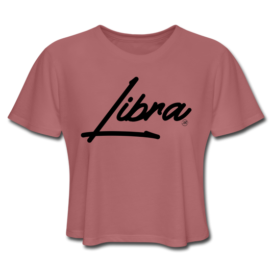 Sassy Libra Women's Crop Tee Mauve - Loyalty Vibes