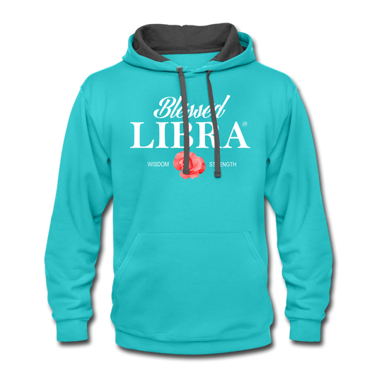 Blessed Libra Hoodie scuba blue asphalt - Loyalty Vibes