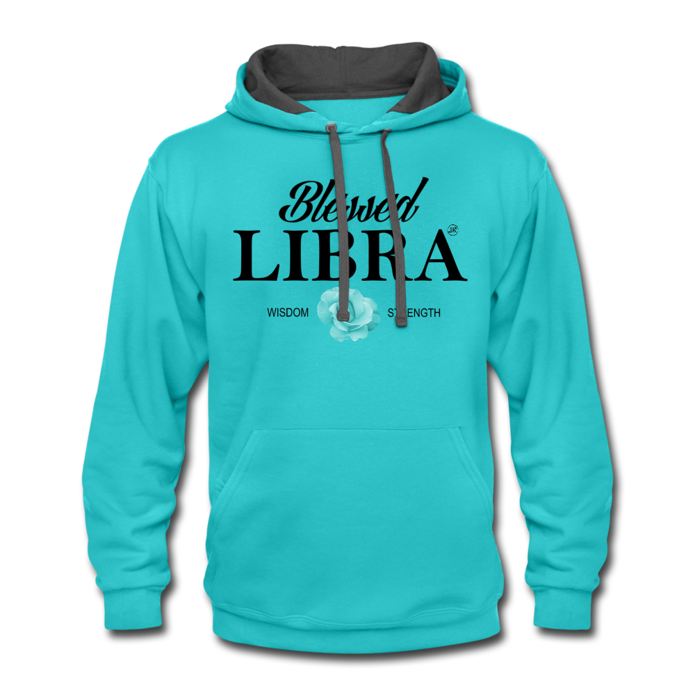 Blessed Libra Men's Hoodie scuba blue asphalt - Loyalty Vibes