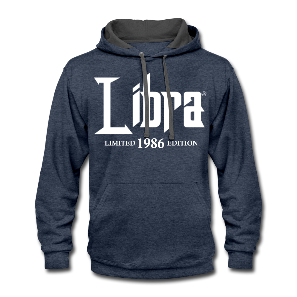 1986 Limited Edition Libra Hoodie indigo heather asphalt - Loyalty Vibes