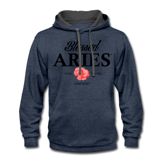 Blessed Aries Urban Hoodie indigo heather asphalt - Loyalty Vibes