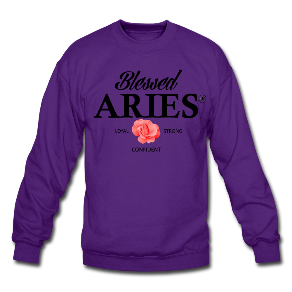 Blessed Aries Unisex Sweatshirt purple - Loyalty Vibes