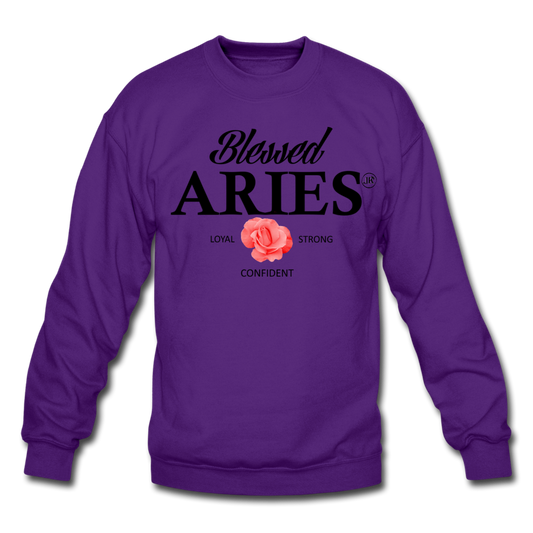 Blessed Aries Unisex Sweatshirt purple - Loyalty Vibes