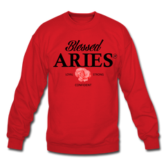 Blessed Aries Unisex Sweatshirt red - Loyalty Vibes