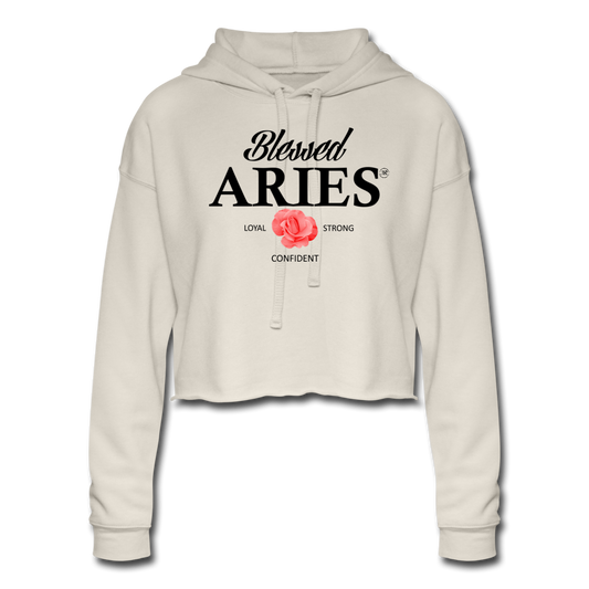 Blessed Aries Women's Cropped Hoodie dust - Loyalty Vibes