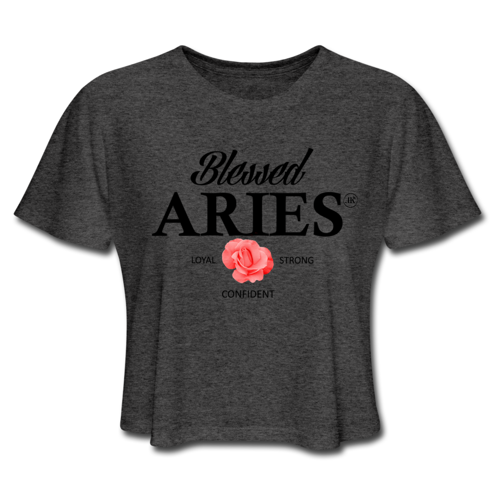 Blessed Aries Women's Cropped T-Shirt deep heather - Loyalty Vibes