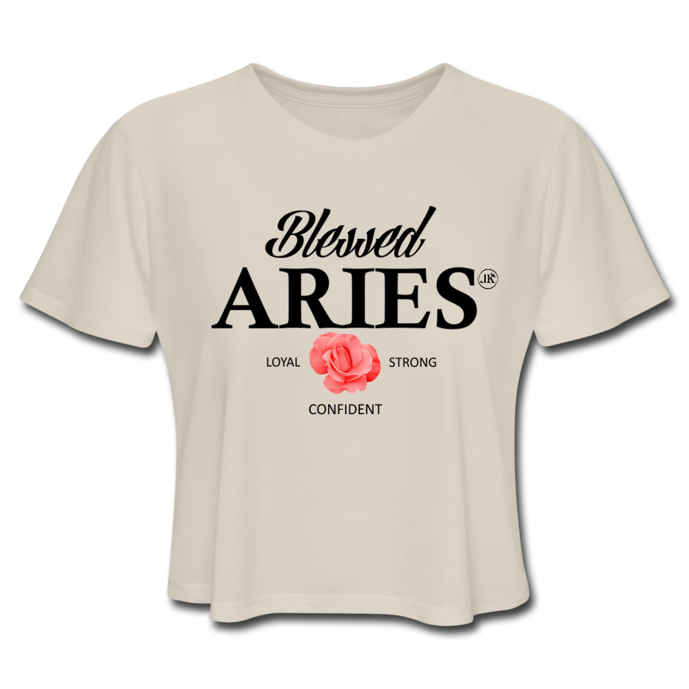 Blessed Aries Women's Cropped T-Shirt dust - Loyalty Vibes