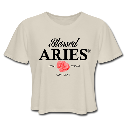 Blessed Aries Women's Cropped T-Shirt dust - Loyalty Vibes