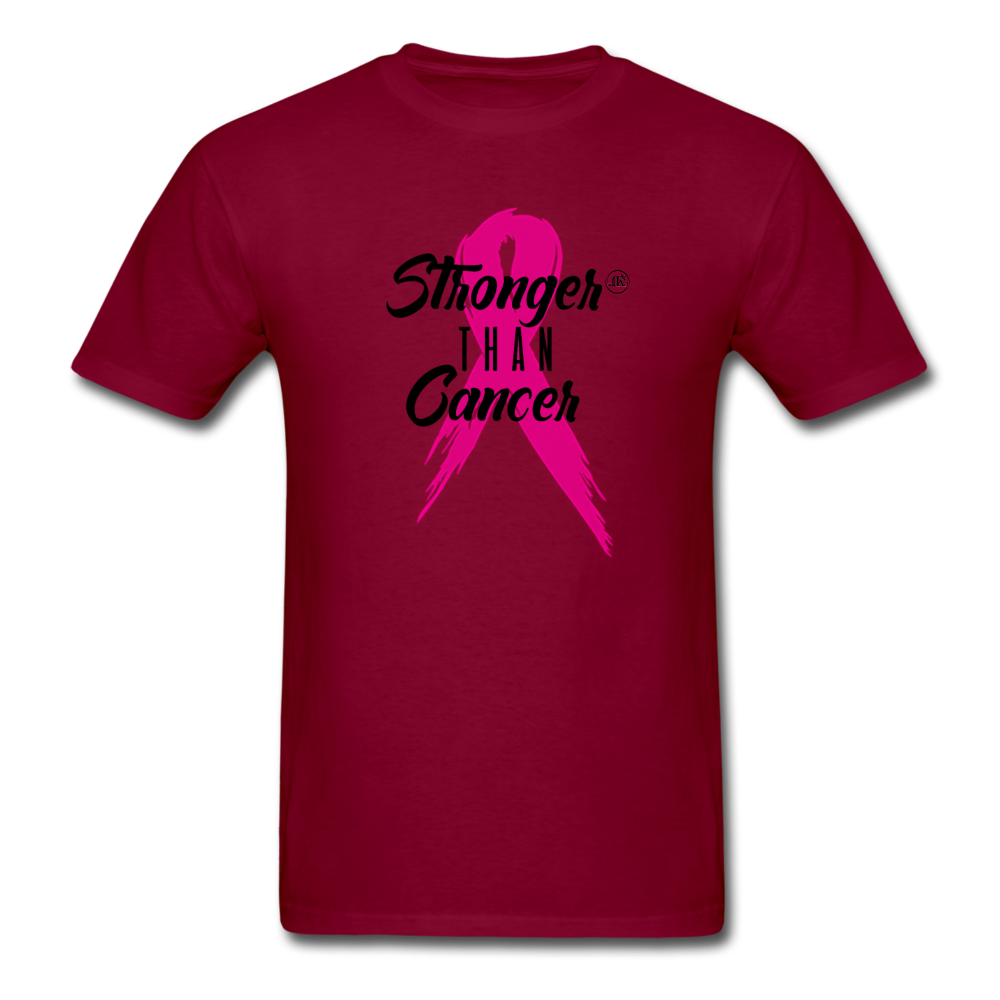 Stronger Than Cancer Unisex T-Shirt burgundy - Loyalty Vibes