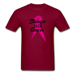 Stronger Than Cancer Unisex T-Shirt burgundy - Loyalty Vibes