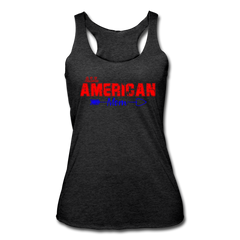 All American Mom Women's Athletic Tank Top heather black - Loyalty Vibes