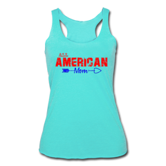 All American Mom Women's Athletic Tank Top turquoise - Loyalty Vibes