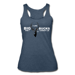 I Like Big Bucks Women’s Tank Top heather navy - Loyalty Vibes