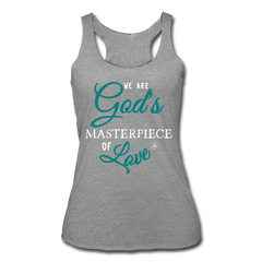 We Are God's Masterpiece Of Love Tank Top heather gray - Loyalty Vibes