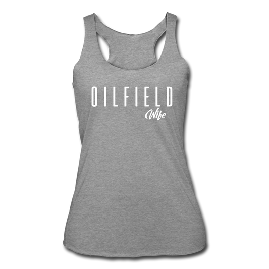 Oilfield Wife Tank Top heather gray - Loyalty Vibes