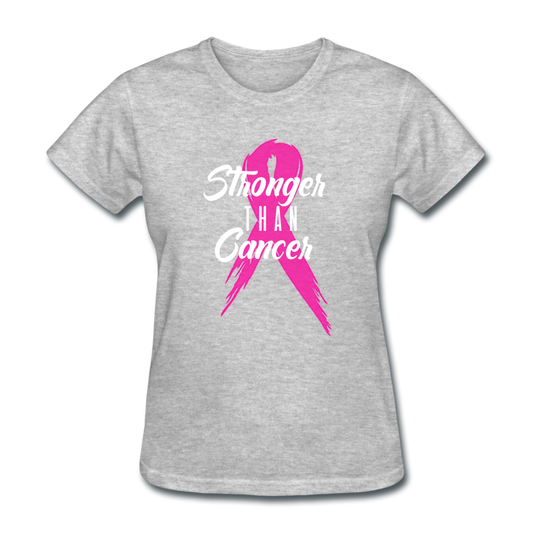 Stronger Than Cancer Women's T-Shirt heather gray - Loyalty Vibes