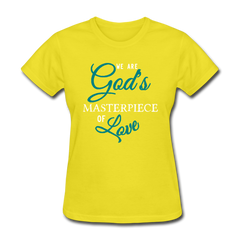 God's Masterpiece Women's T-Shirt yellow - Loyalty Vibes