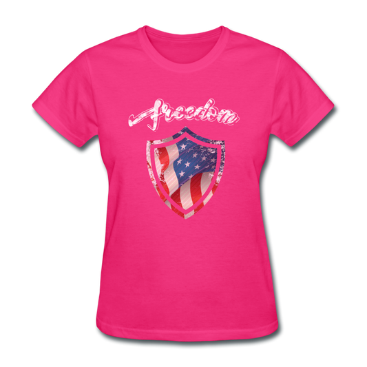 Freedom Warrior Women's T-Shirt fuchsia - Loyalty Vibes