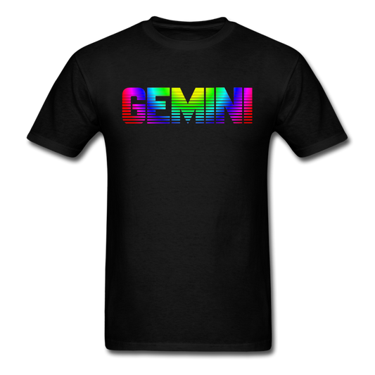 Rainbow Gemini T-Shirt black - Loyalty Vibes