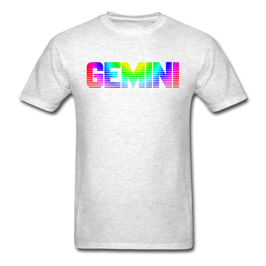 Rainbow Gemini T-Shirt light heather gray - Loyalty Vibes