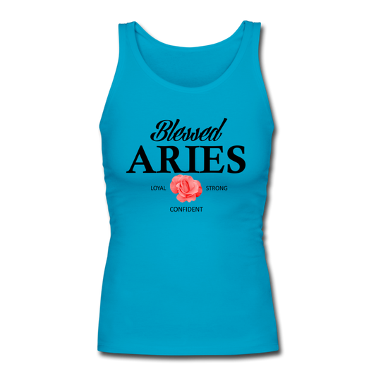 Blessed Aries Women's Tank Top turquoise - Loyalty Vibes