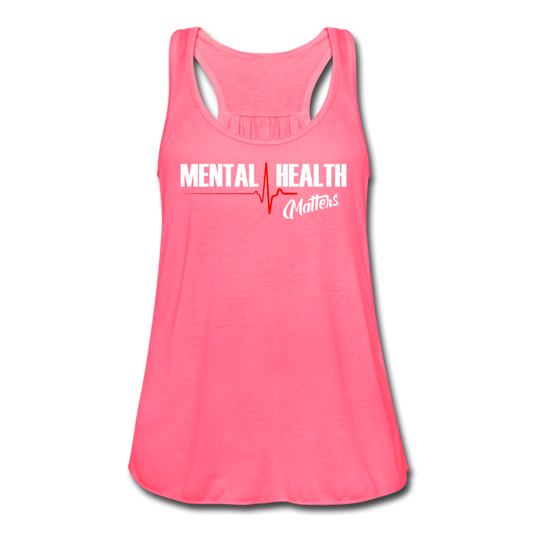 Mental Health Matters Flowy Tank Top neon pink - Loyalty Vibes