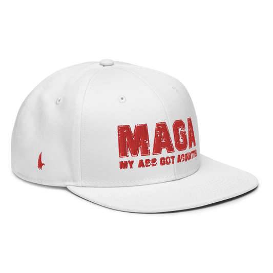 Sports MAGA Snapback Hat White Red OS - Loyalty Vibes