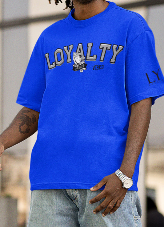 Loyalty Vibes Loyalty Prayer Tee Blue - Loyalty Vibes