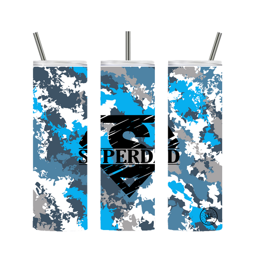 Superdad Camo Tumbler 20 oz. Blue Camo - Loyalty Vibes