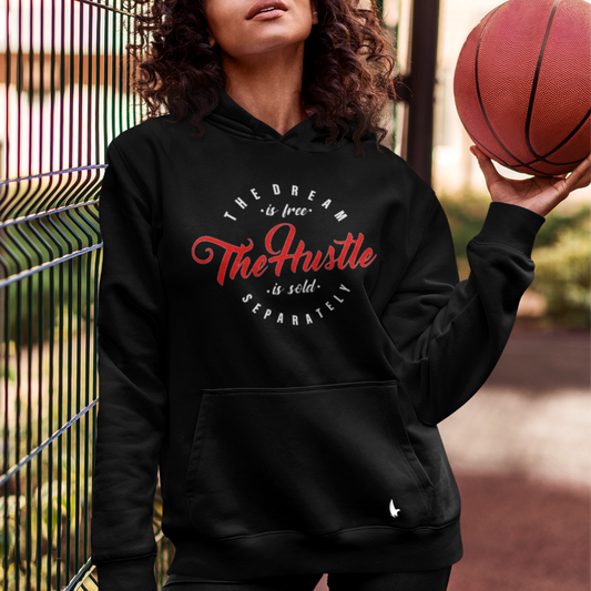 Women's Hustle Pullover Hoodie Black - Loyalty Vibes