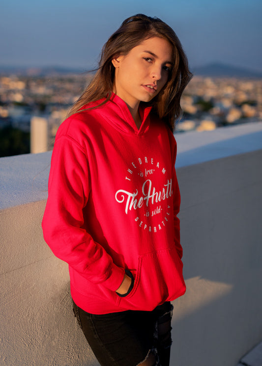 The Hustle Hoodie Red - Loyalty Vibes