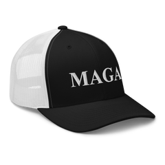 Loyalty Vibes MAGA Trucker Hat Black White OS - Loyalty Vibes