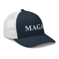 Loyalty Vibes MAGA Trucker Hat Navy Blue White OS - Loyalty Vibes