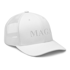 Loyalty Vibes MAGA Trucker Hat White White OS - Loyalty Vibes