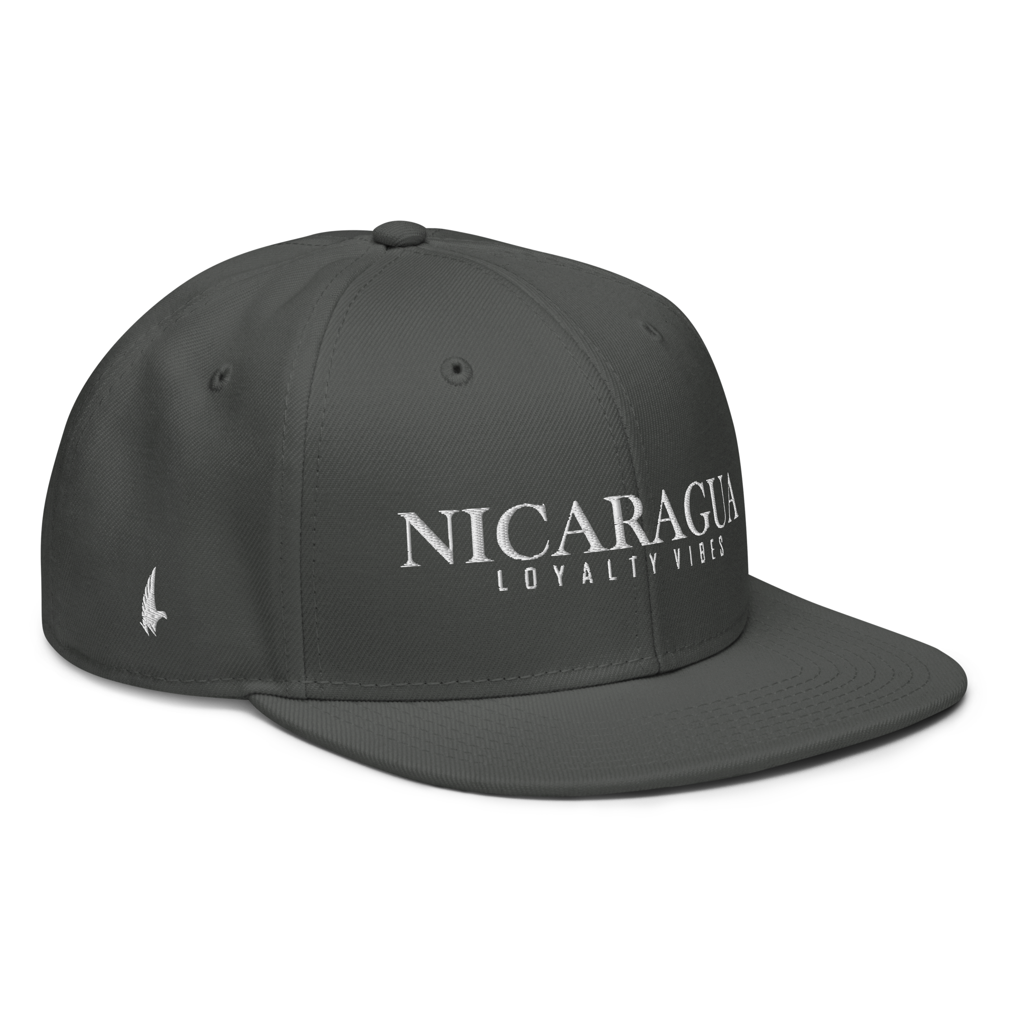 Traditional Nicaragua Snapback Hat Charcoal Grey - Loyalty Vibes